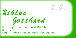 miklos gotthard business card